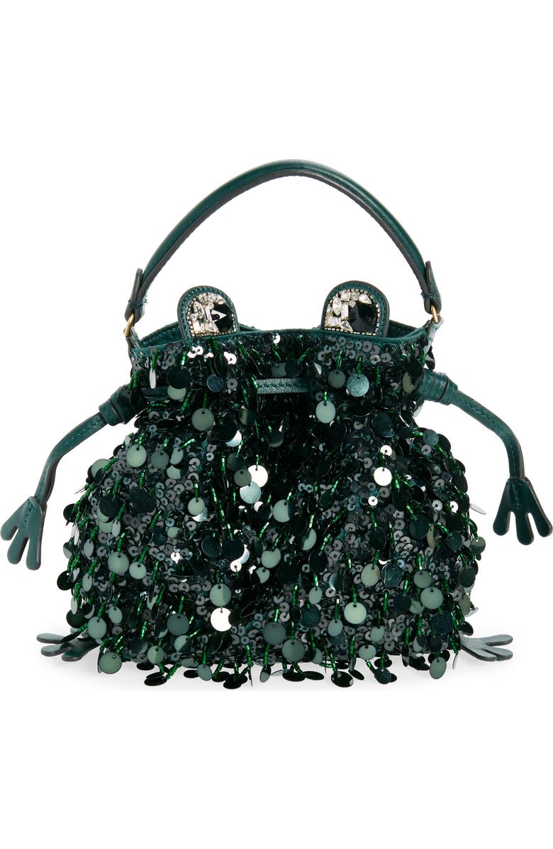 Anya Hindmarch Frog Sequin Crossbody Bag, Main, color,