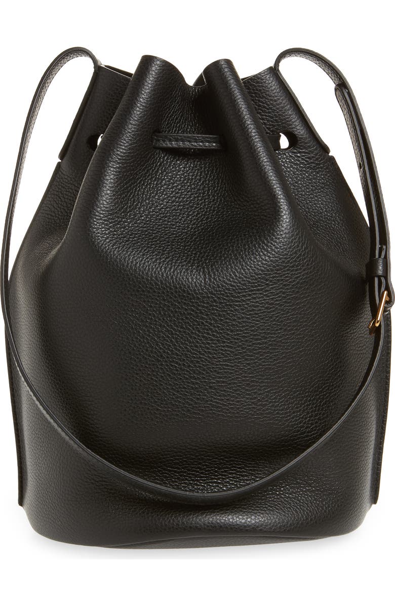 Mansur Gavriel Champagne Leather Bucket Bag, Alternate, color,