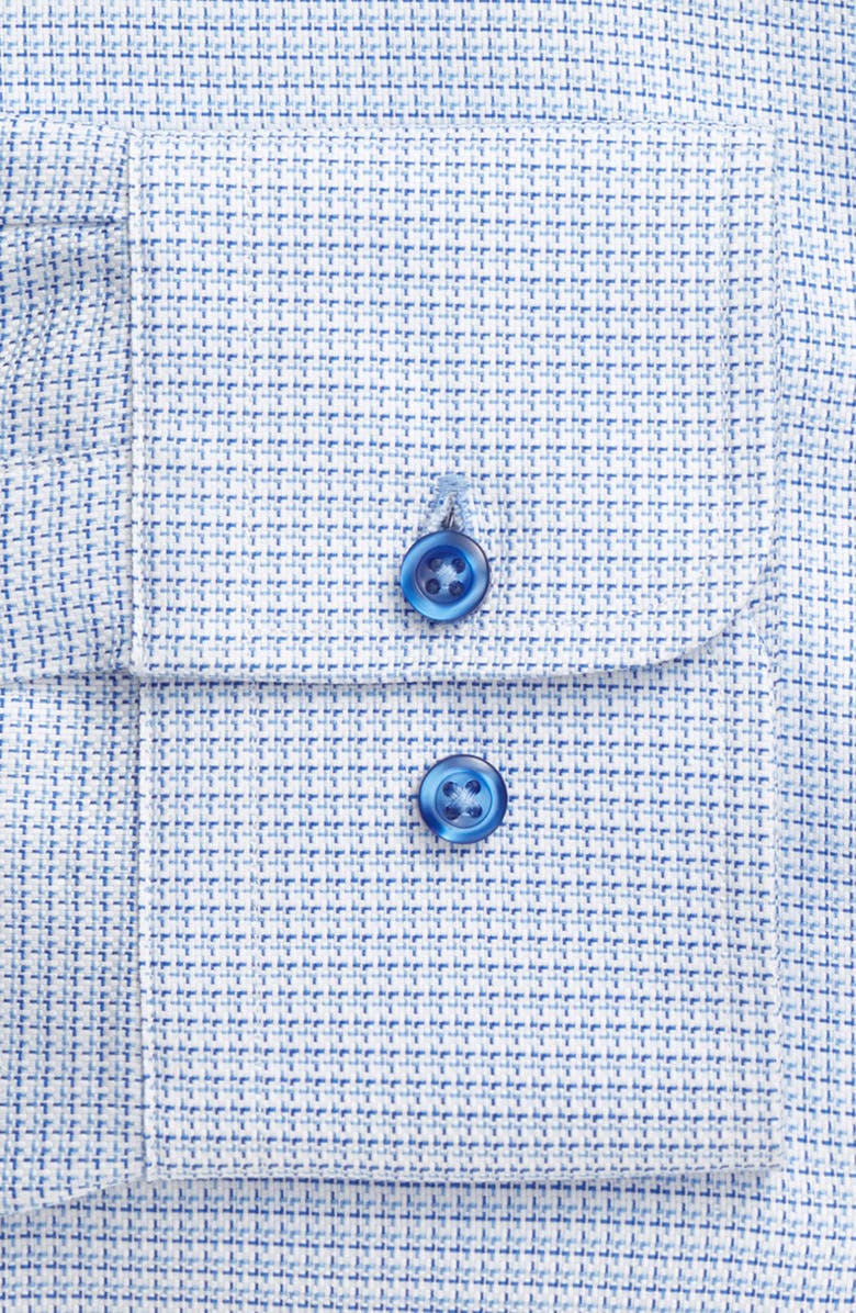 David Donahue Trim Fit Check Dress Shirt, Alternate, color, 