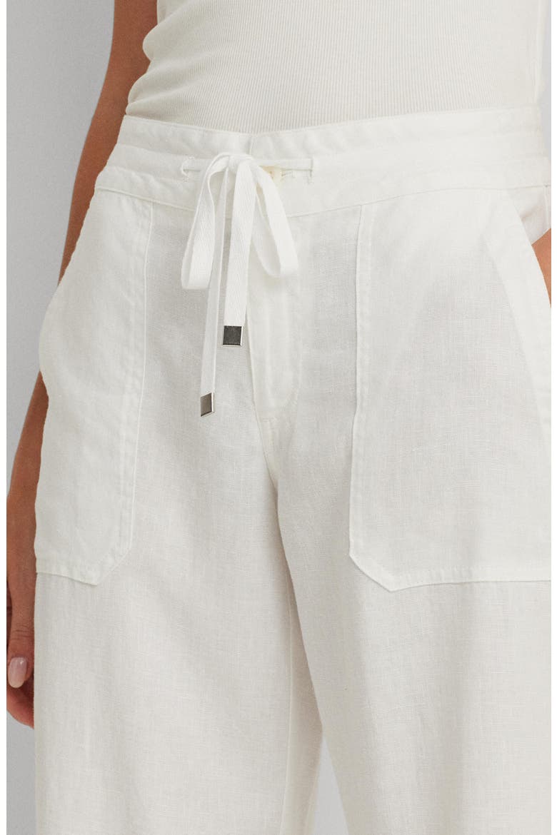 Wide Leg Linen Pants, Alternate, color, WHITE