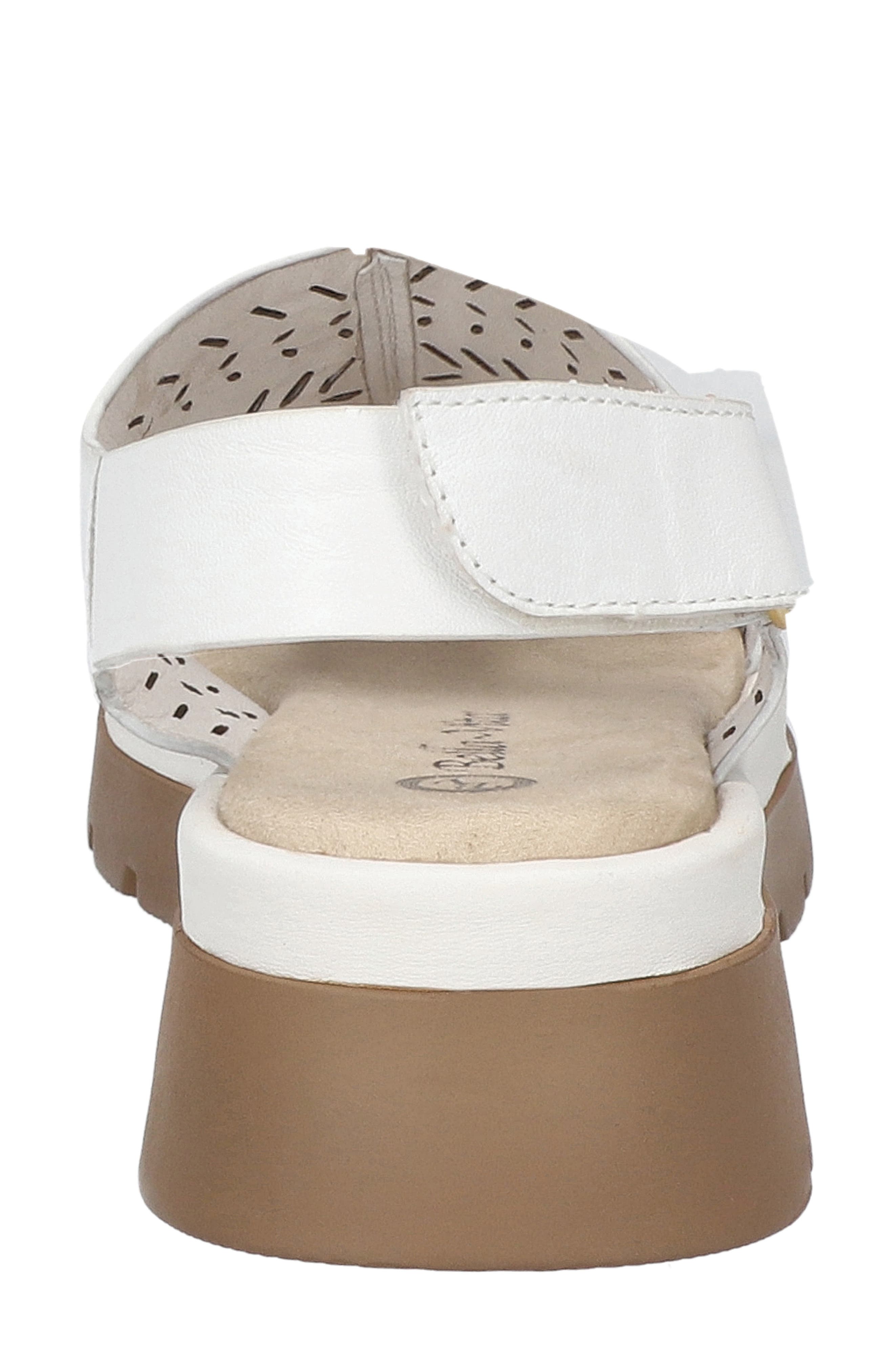 Indigo Slingback Platform Sandal, Alternate, color, WHITE LEATHER