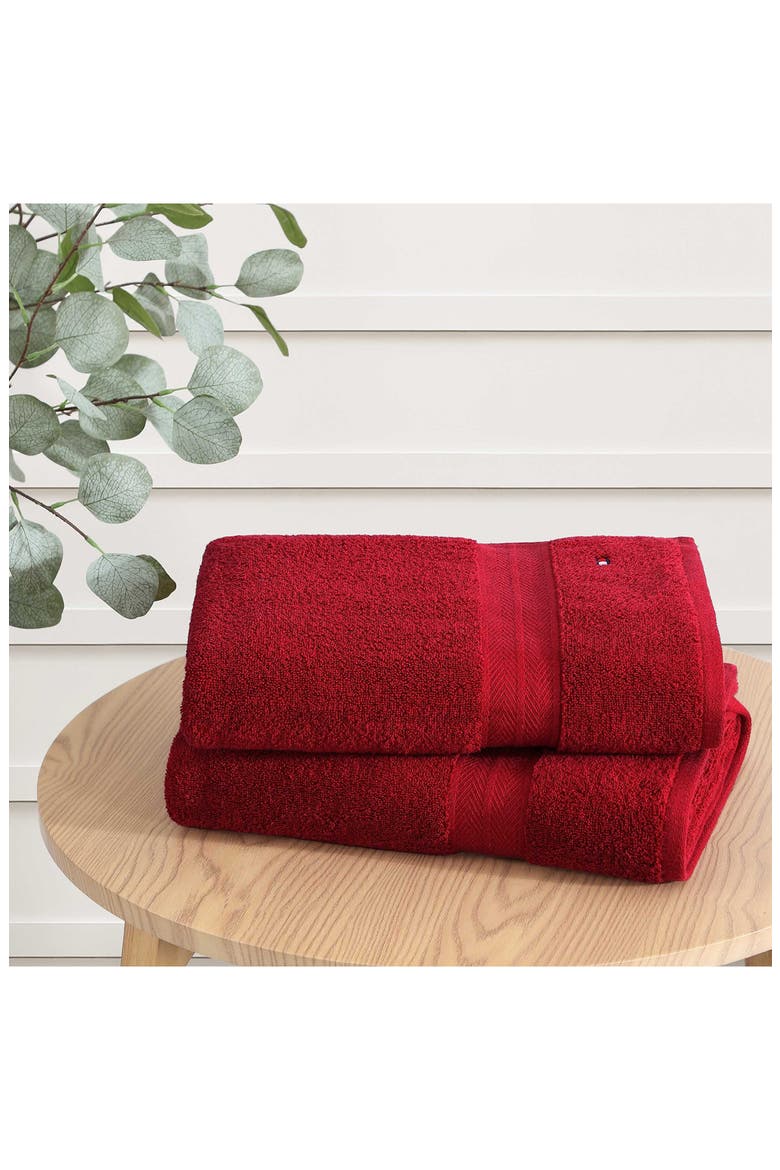 Modern American Terry 6-Piece Towel Set, Alternate, color, MEDIUM / DARK RED