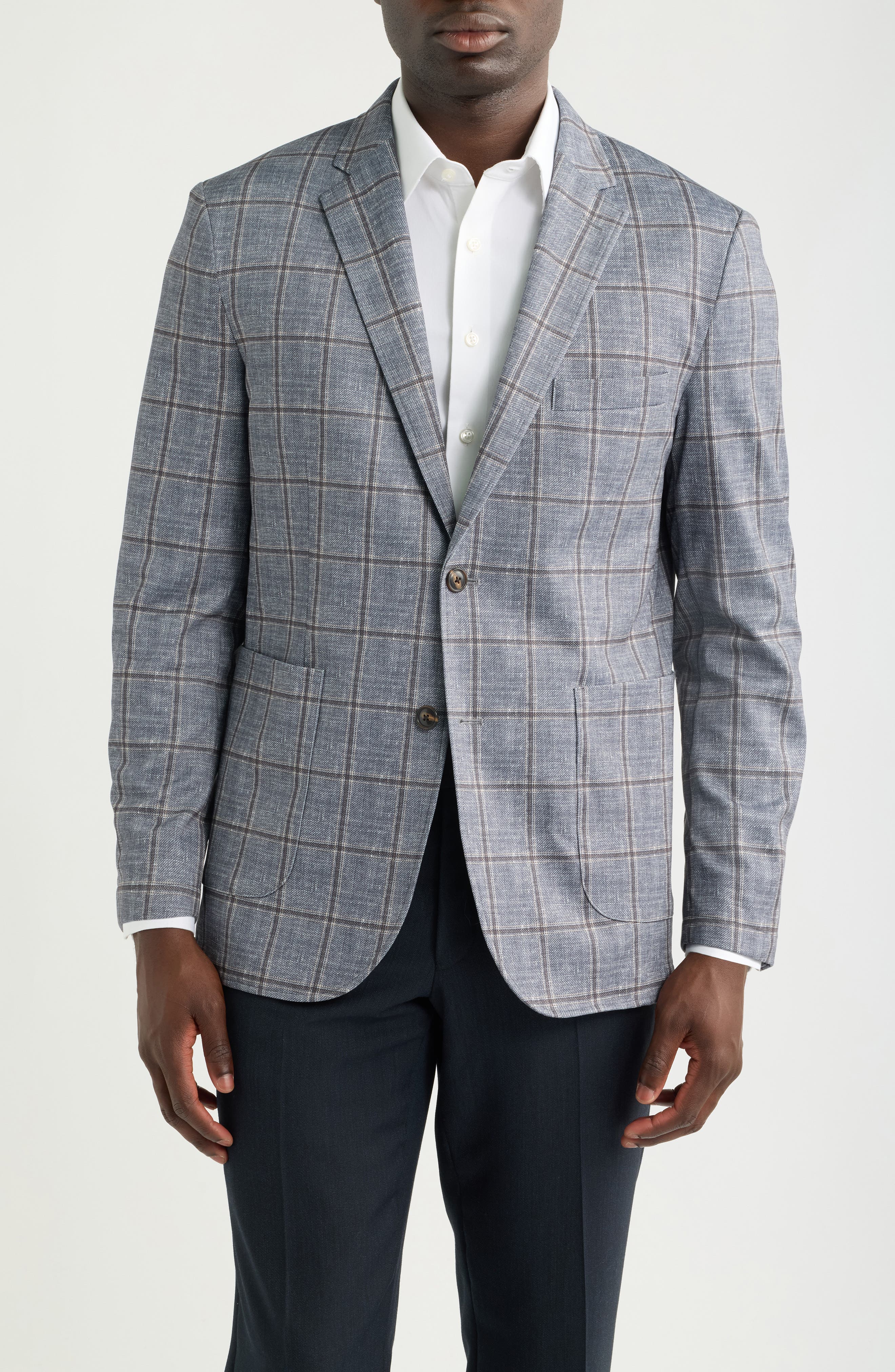 selected CHARCOAL BROWN PLAID