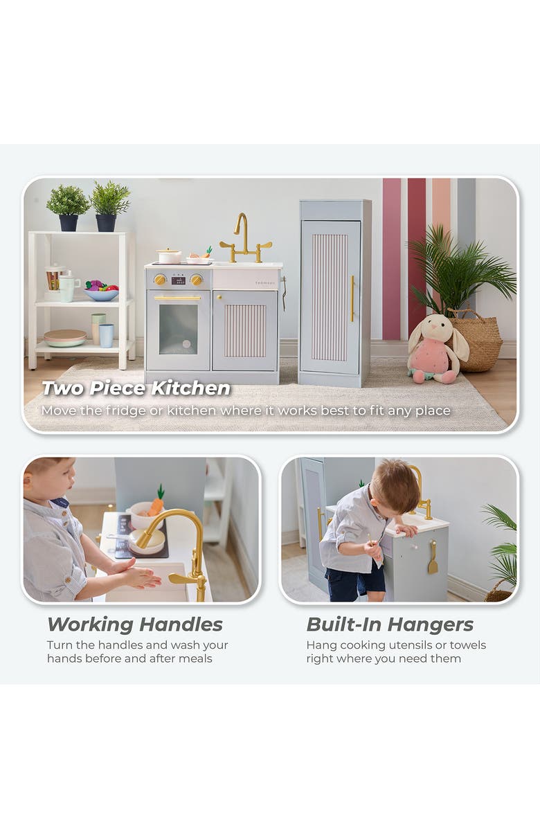 Teamson Kids Little Chef Chester Play Kitchen & Accessories, Alternate, color, Blue