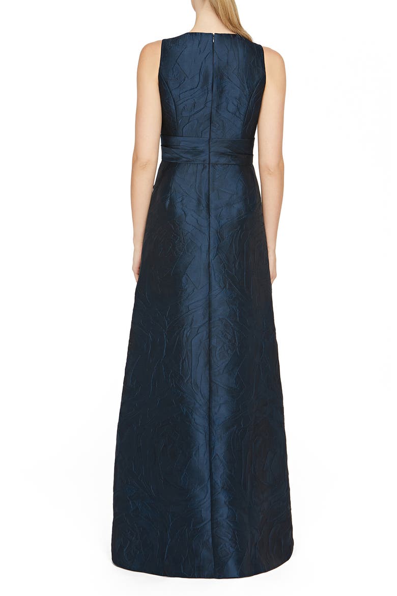Mariah Crinkle Pleated Gown, Alternate, color, BLUE OPAL