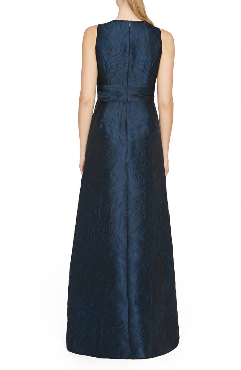 Mariah Crinkle Pleated Gown
