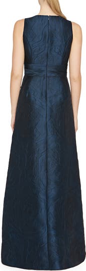Mariah Crinkle Pleated Gown