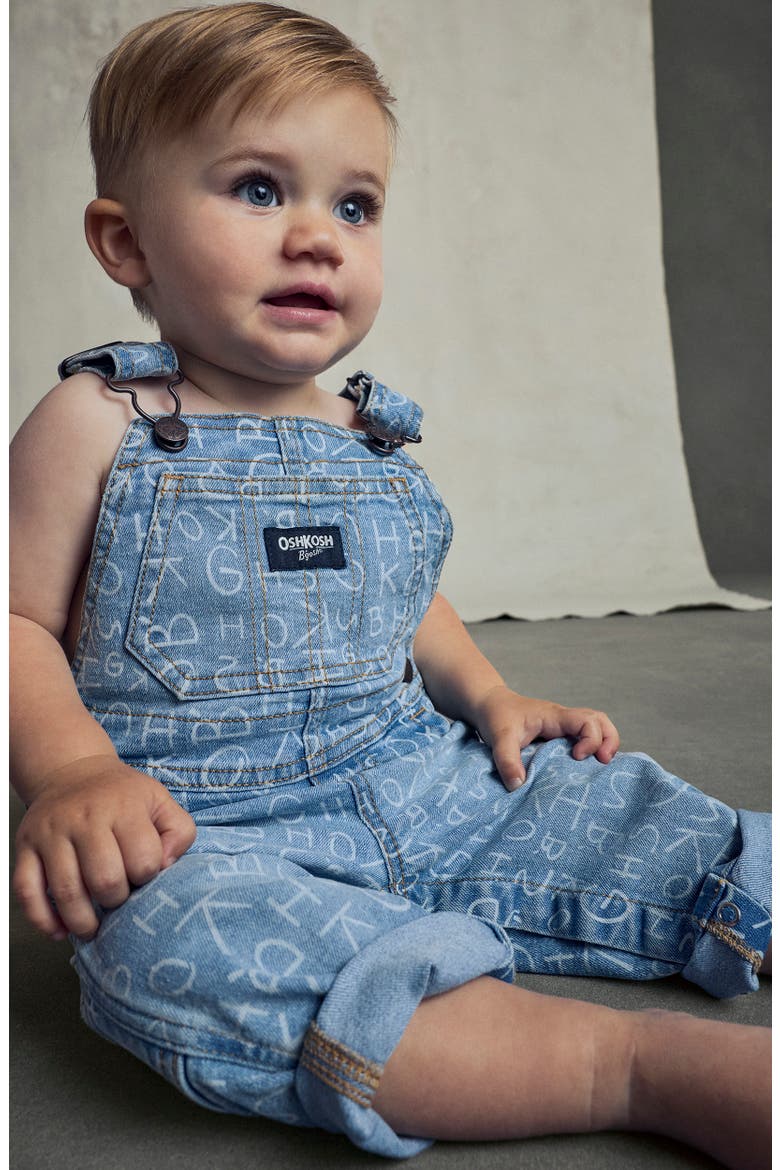 Print Denim Overalls, Alternate, color, DENIM ALPHABET OVERALL