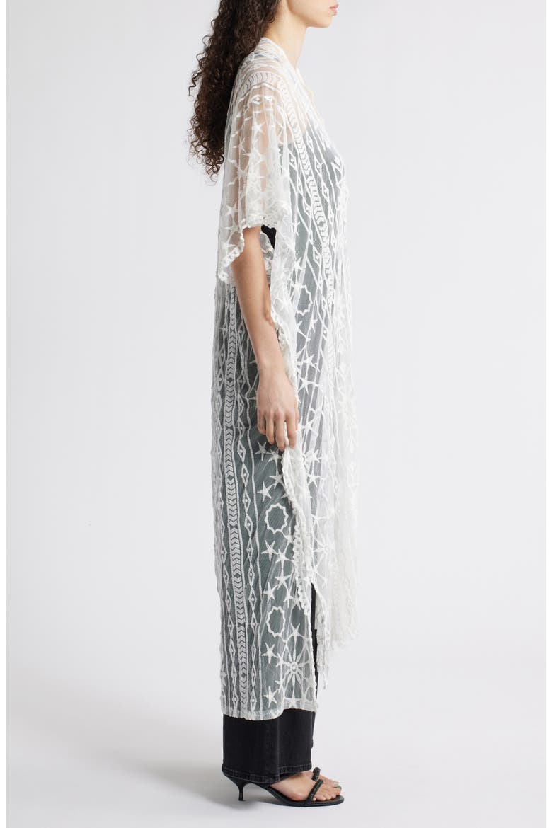 Augustina Sheer Caftan, Alternate, color, IVORY