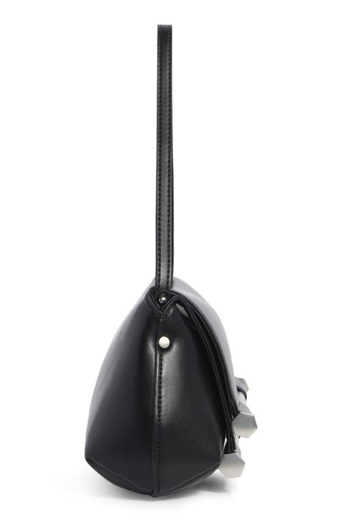 Bcbg Double Bar Foldover Shoulder Bag In Black