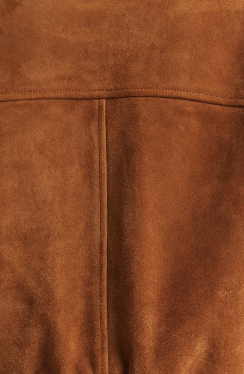 L'AGENCE Micah Suede Crop Jacket, Alternate, color, Walnut