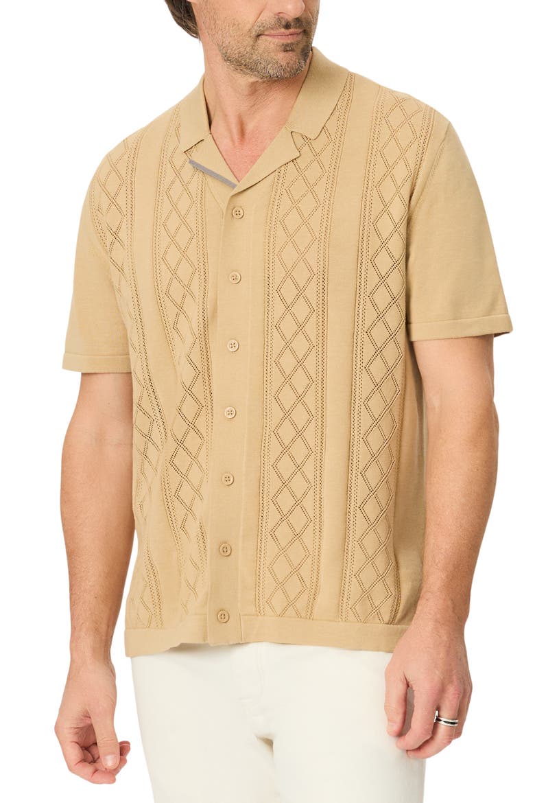 Tambor Short Sleeve Sweater, Main, color, OATMEAL