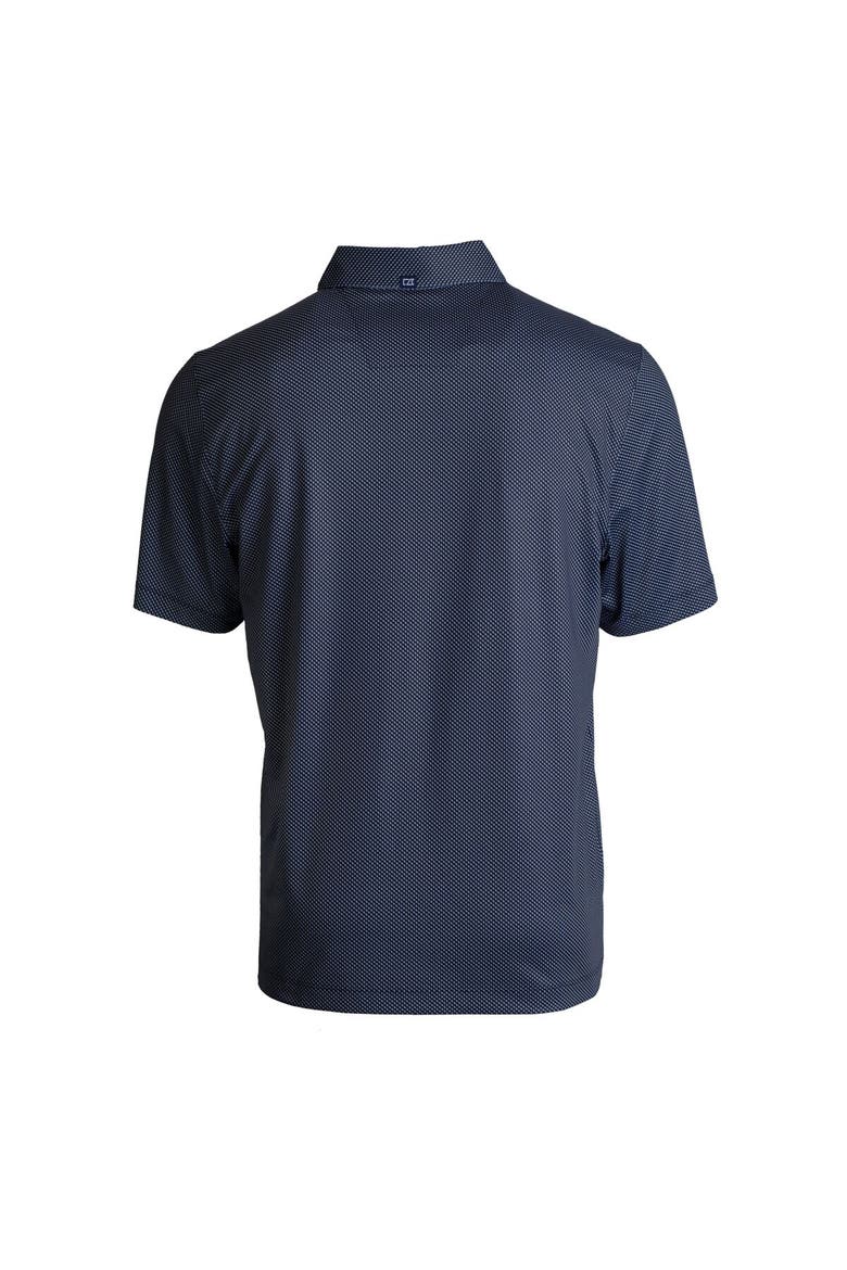 Men's Cutter & Buck Navy/White New York Yankees Pike Eco Symmetry Print Stretch Recycled Polo, Alternate, color, Navy
