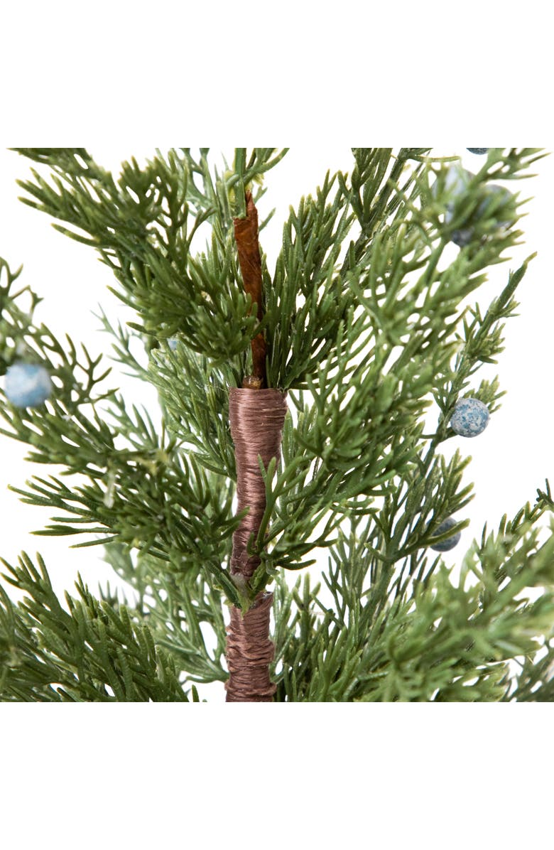 Northlight Potted Pine and Juniper Berry Artificial Christmas Tree - 23" - Unlit, Alternate, color, Green