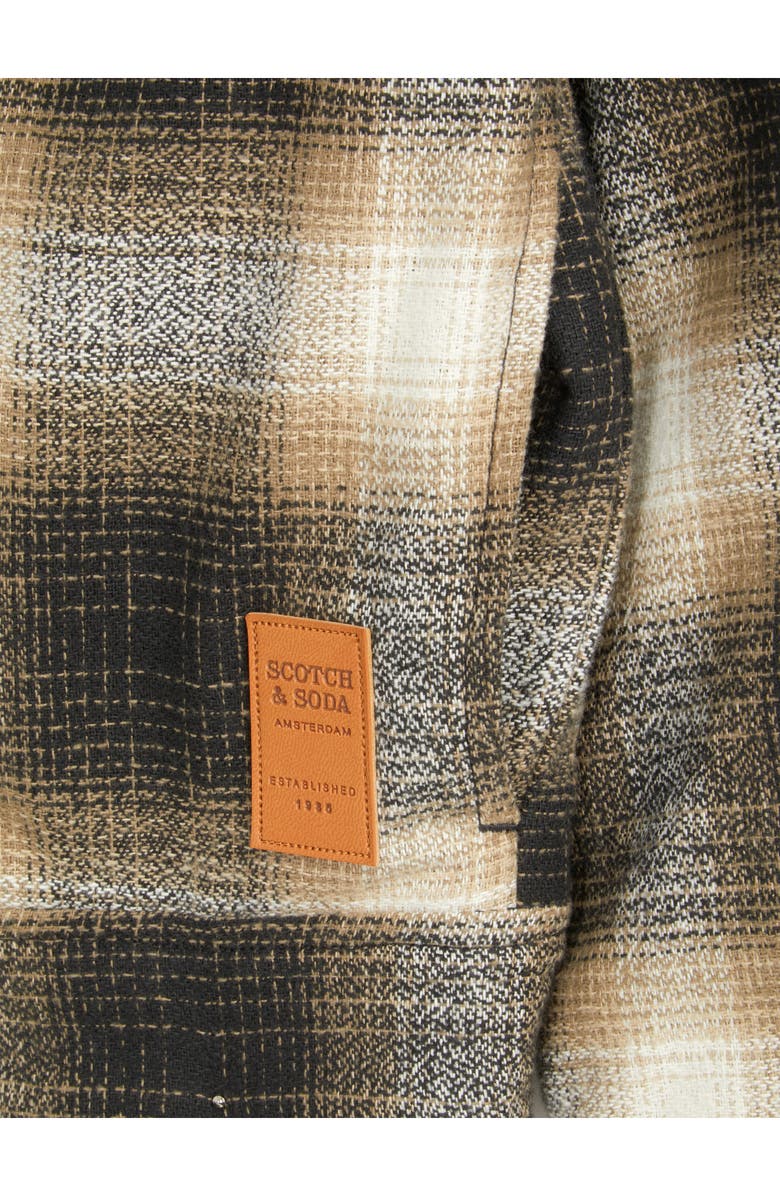 Scotch & Soda Textured Flannel Jacket, Alternate, color, Gull