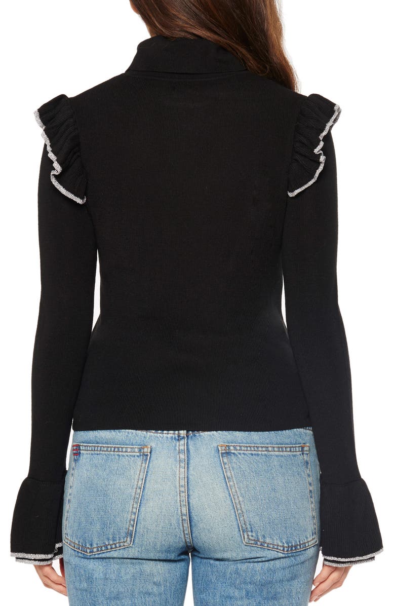 Willow & Clay Ruffle Bell Sleeve Turtleneck, Alternate, color,