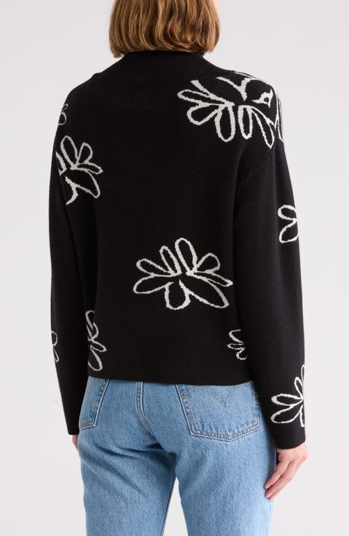 Industry Republic Clothing Mock Neck Jacquard Sweater