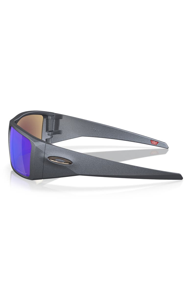 Oakley Heliostat 61mm Prizm<sup>™</sup> Polarized Rectangular Sunglasses, Alternate, color, Sapphire