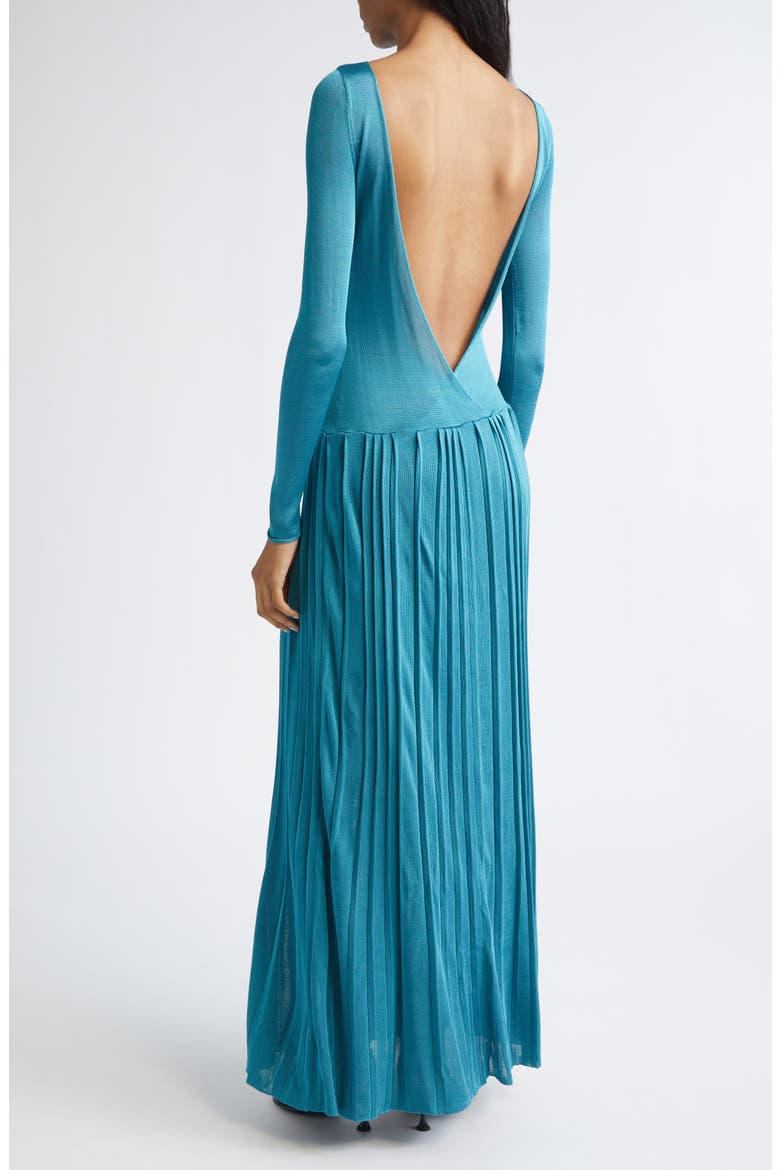 Kingsley Pleated Long Sleeve Column Dress, Alternate, color, TATUM