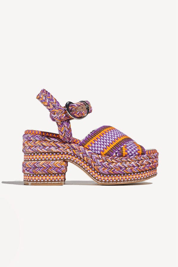 Amambaih Gala Platform Sandals, Main, color, Orange