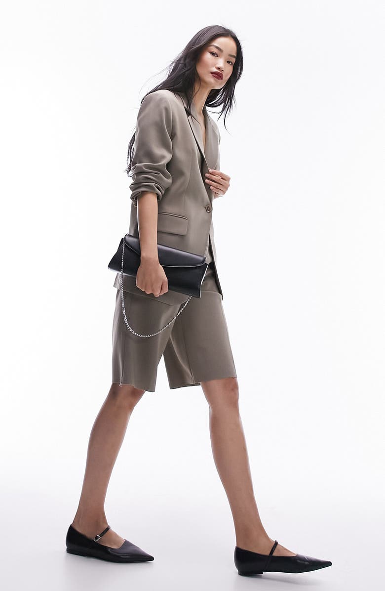 Topshop Split Back Oversize Blazer, Alternate, color,