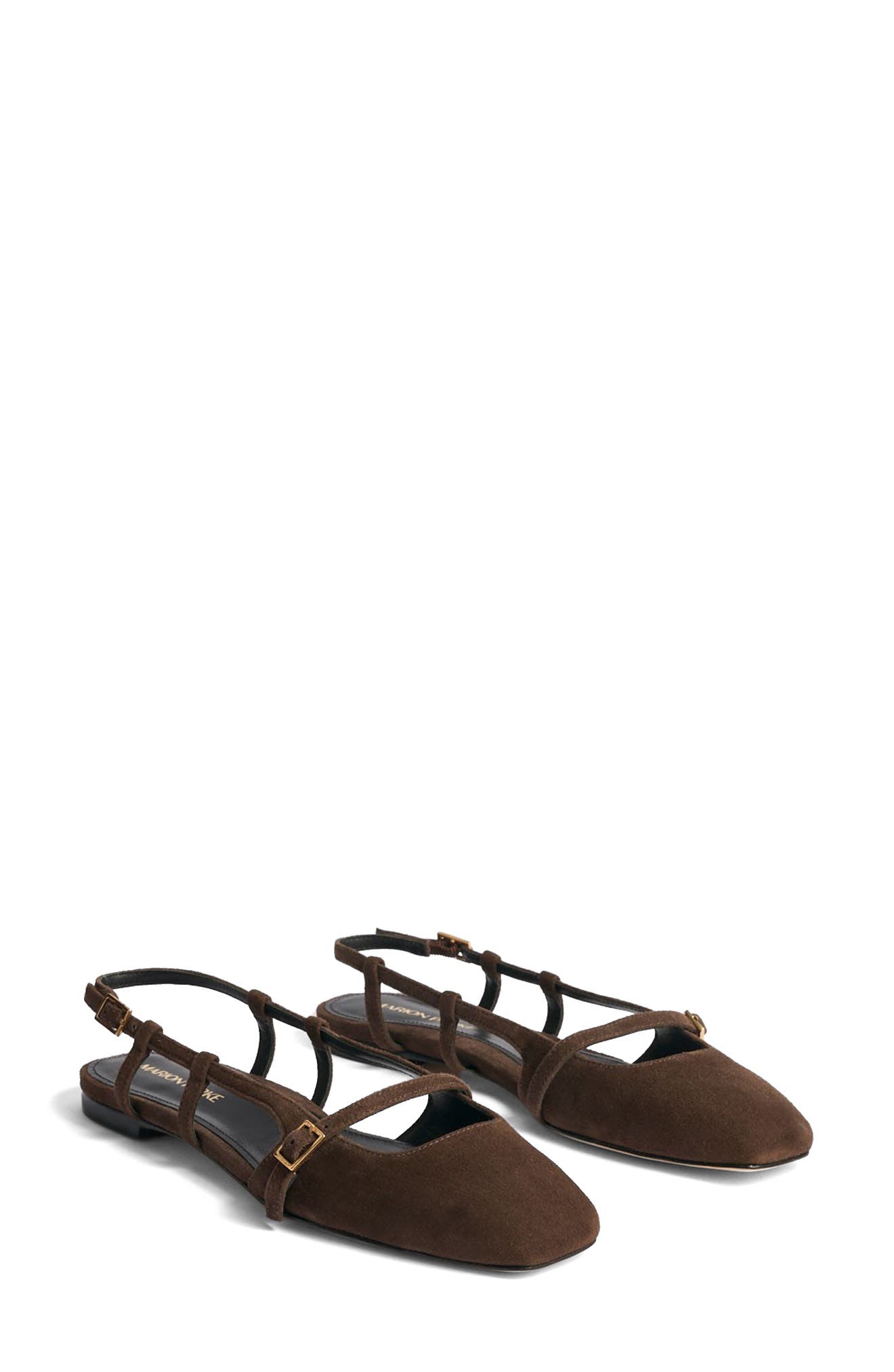 MARION PARKE Mary Jane Slingback Sandal in Chocolate 