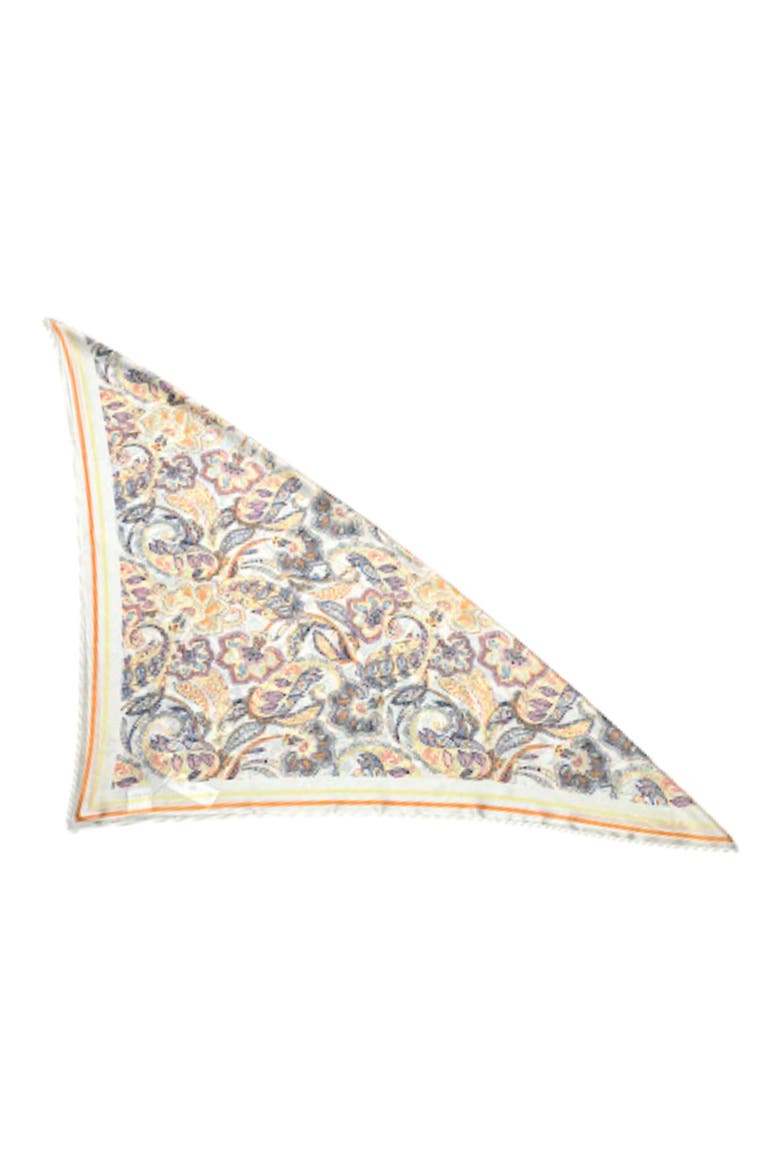 Paisley Satin Square Scarf, Alternate, color, TAN