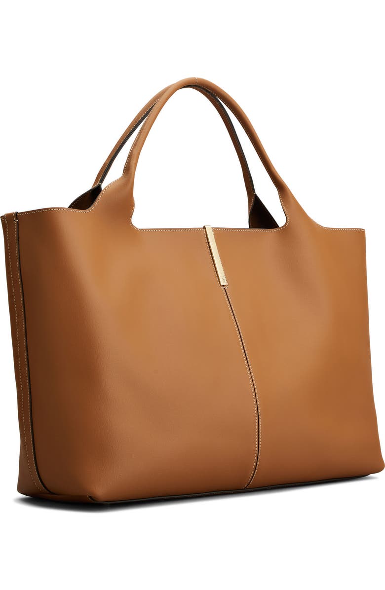 Tod
s Medium Leather Shopping Bag, Alternate, color, Kenia/ Cacao