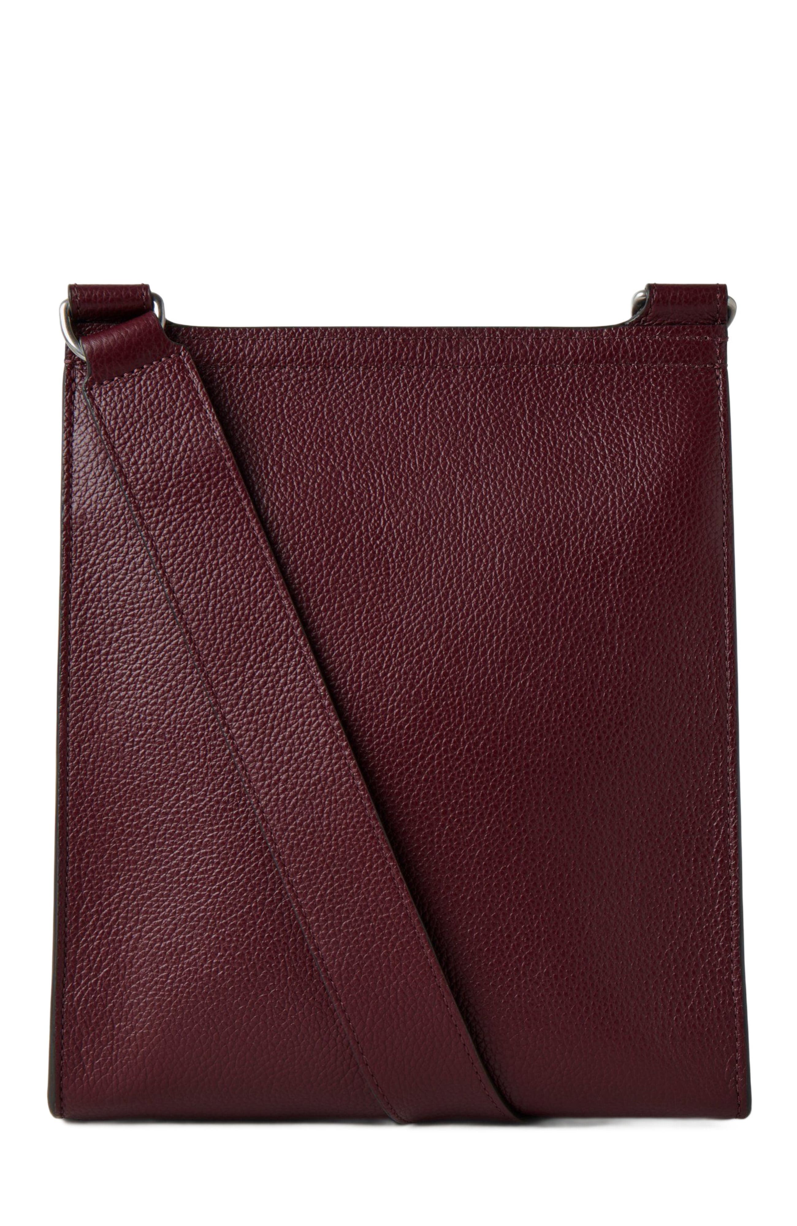 Mulberry Antony Leather Crossbody Bag, Alternate, color, Black Cherry