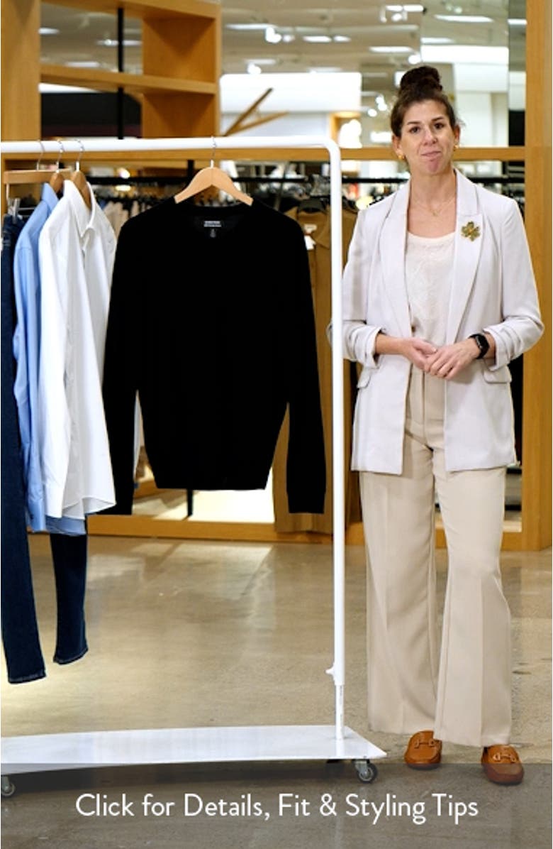 Washable Merino V-Neck Sweater, sales video thumbnail