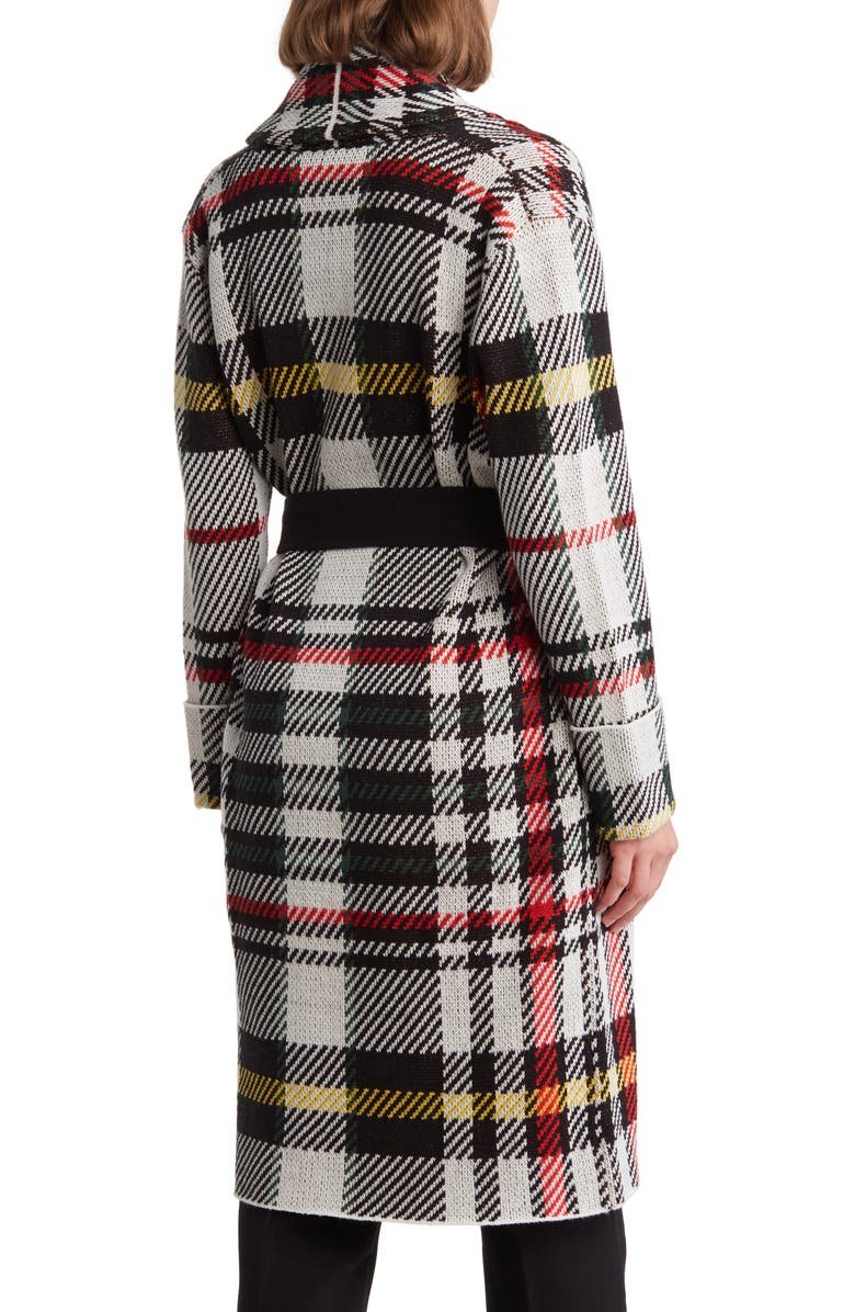 L'AGENCE Birdie Oversize Plaid Sweater Coat, Alternate, color, 
