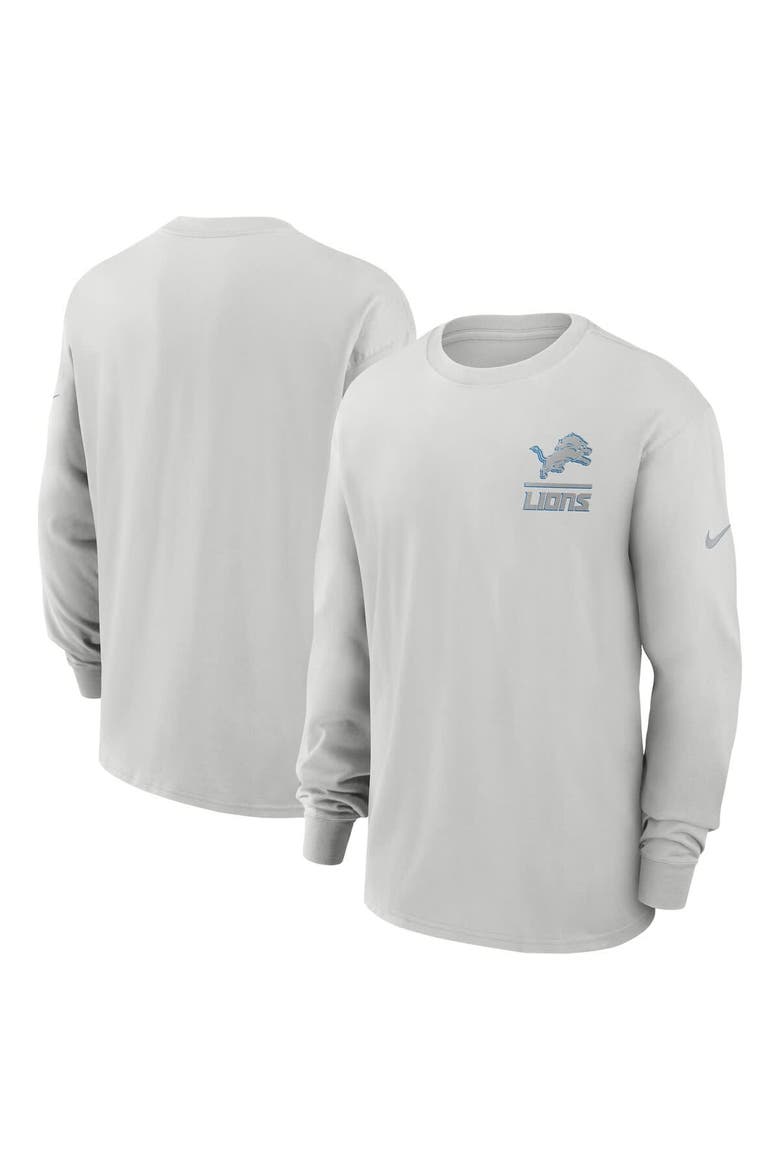 Men's Nike Gray Detroit Lions Essential Heavy Max90 Long Sleeve T-Shirt, Alternate, color, Gray