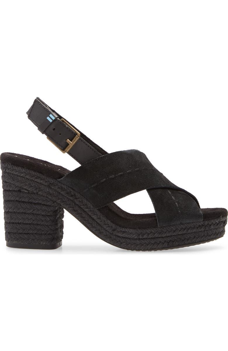 TOMS Ibiza Platform Slingback Sandal, Alternate, color,