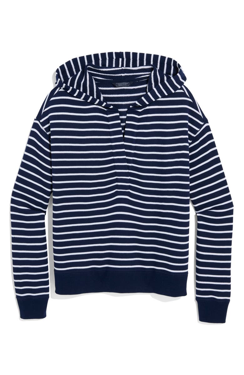 vineyard vines Terry Hoodie, Alternate, color, Bay Stripe Navy