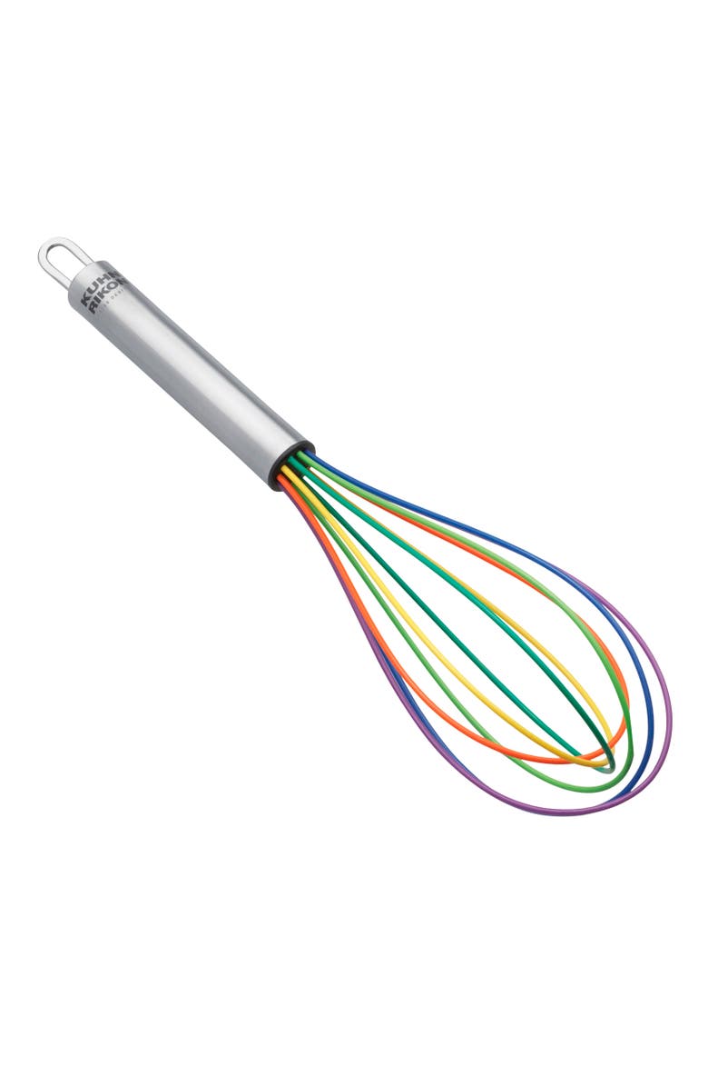 Kuhn Rikon Silicone Rainbow Whisk, 8-Inch, Main, color, Rainbow