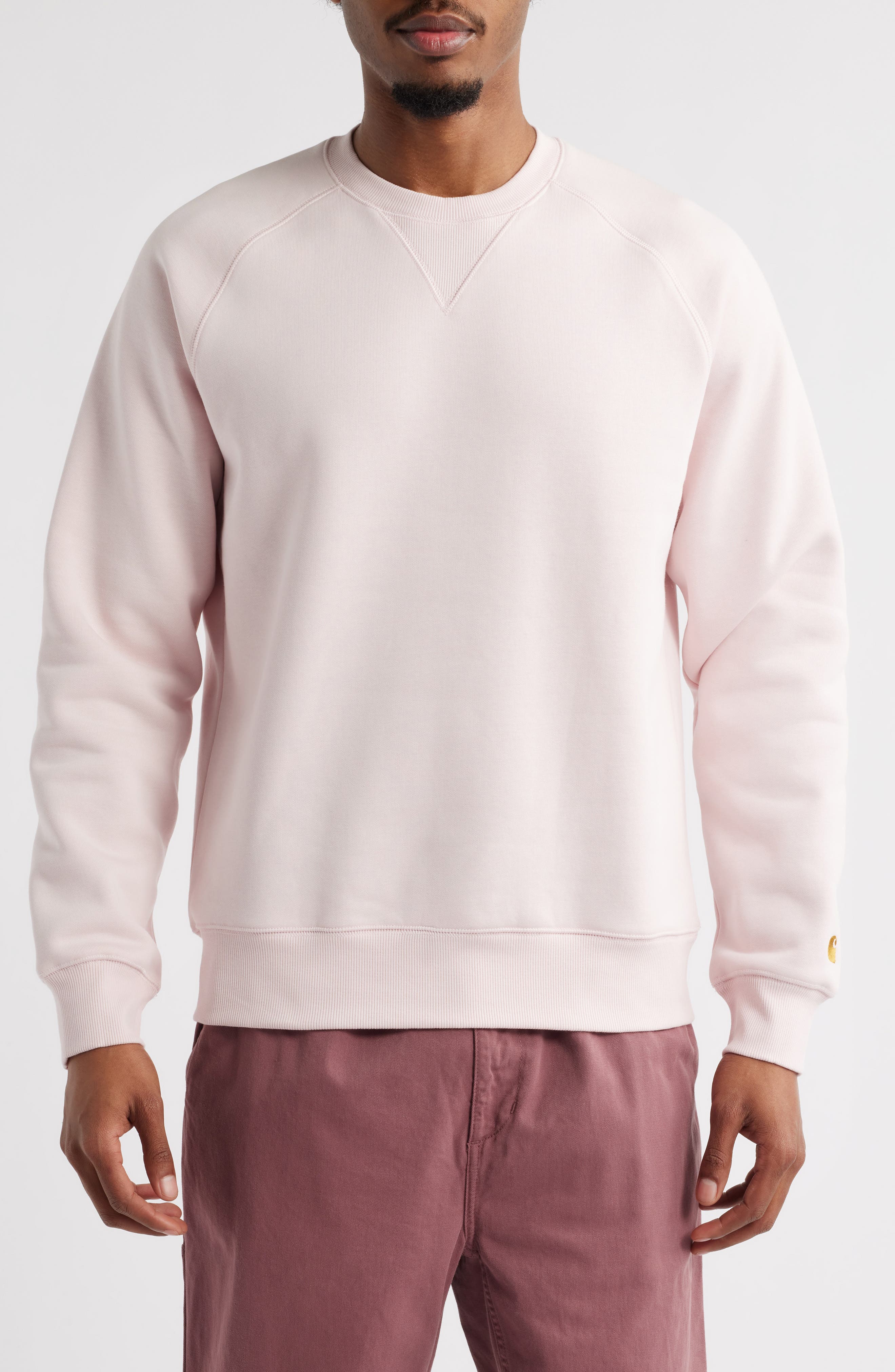 mens light pink sweatshirt