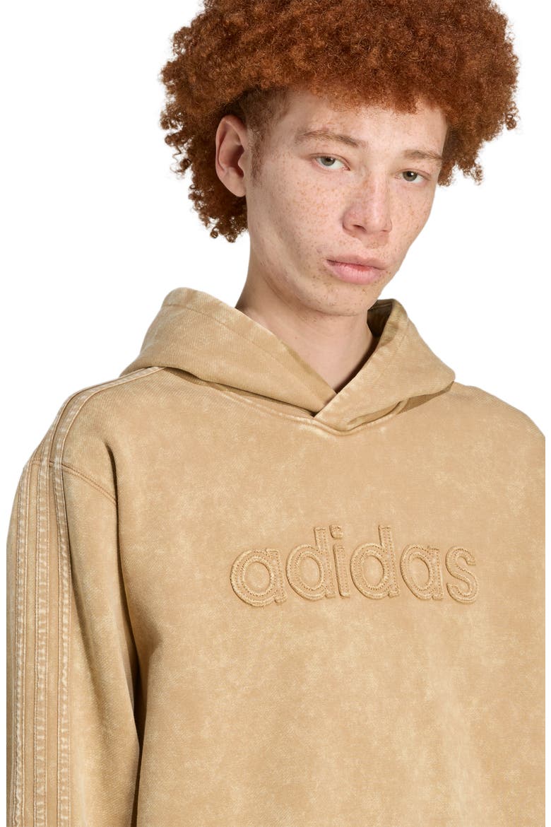 Washed Cotton Blend Hoodie, Alternate, color, CARDBO