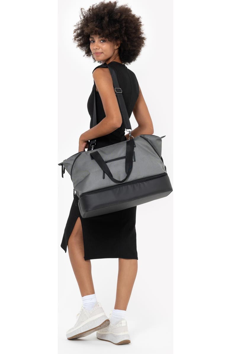 Sherpani Boston Anti-Theft Carry-On Tote for Women with Removable Shoe Compartment, Alternate, color, Granite