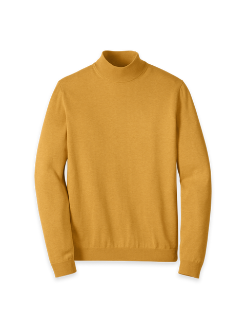 Supima Cotton Mock Neck Sweater