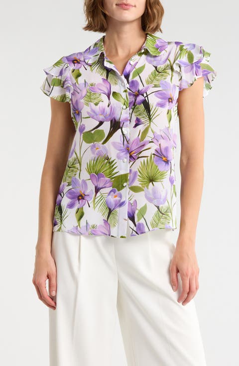 Ziggy Ruffle Cap Sleeve Top