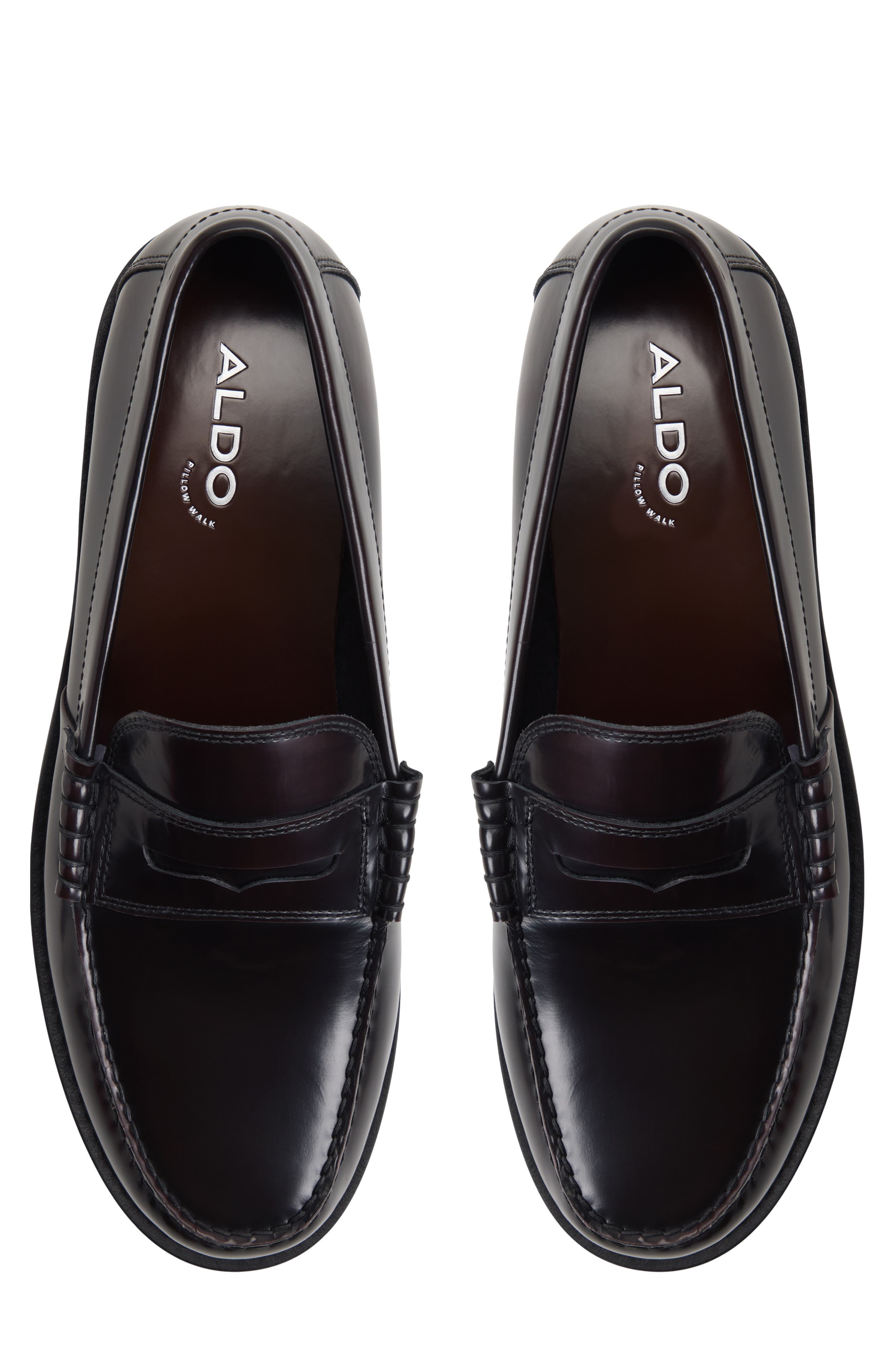 Emil Leather Penny Loafer, Alternate, color, BURGUNDY