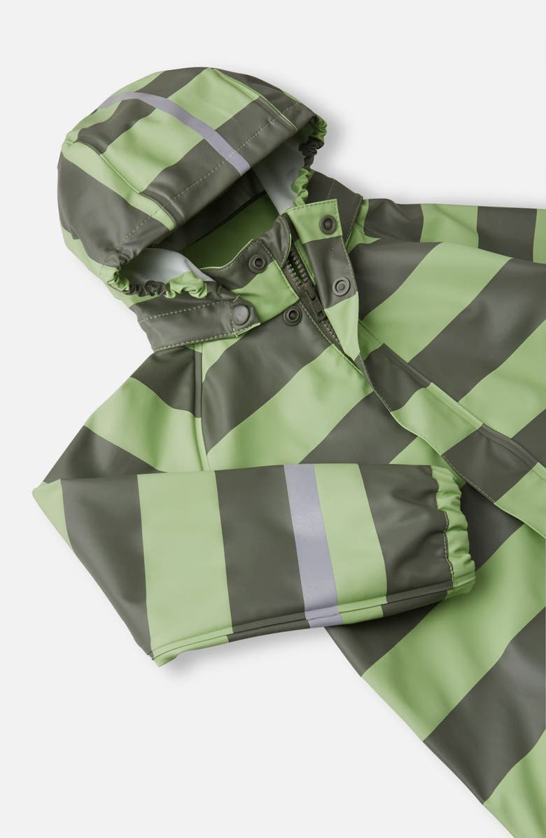 Reima Kids' Stripe Waterproof Raincoat, Alternate, color,