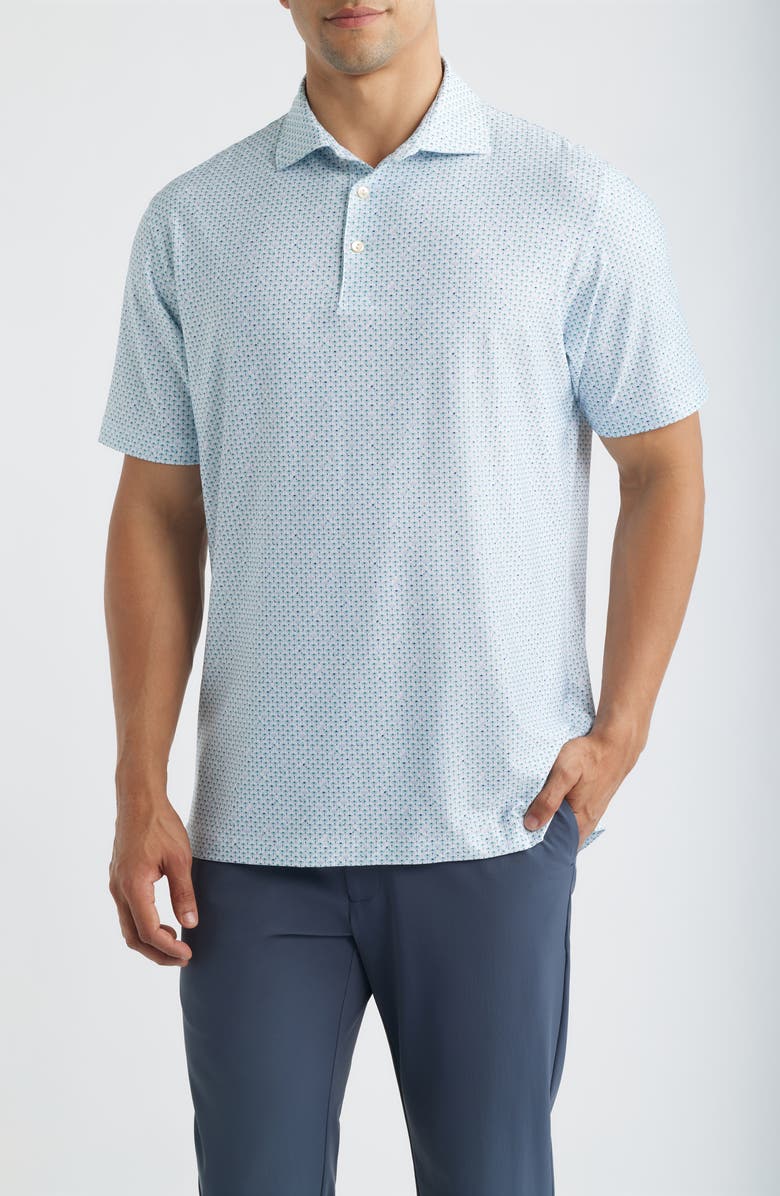 Peter Millar Flock Performance Jersey Polo, Main, color, White