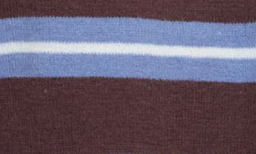 Blu Pepper Stripe Crew Sweater In Brown