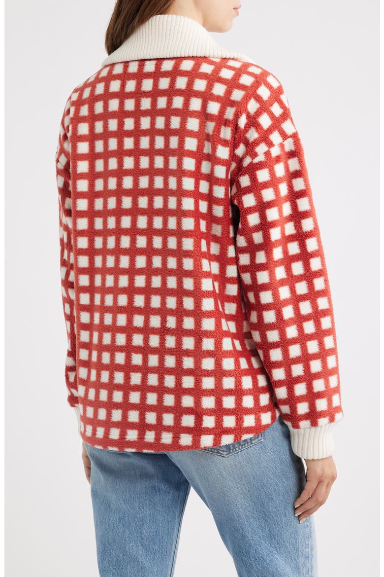 Plaid Fleece Jacket, Alternate, color, RED CHECK