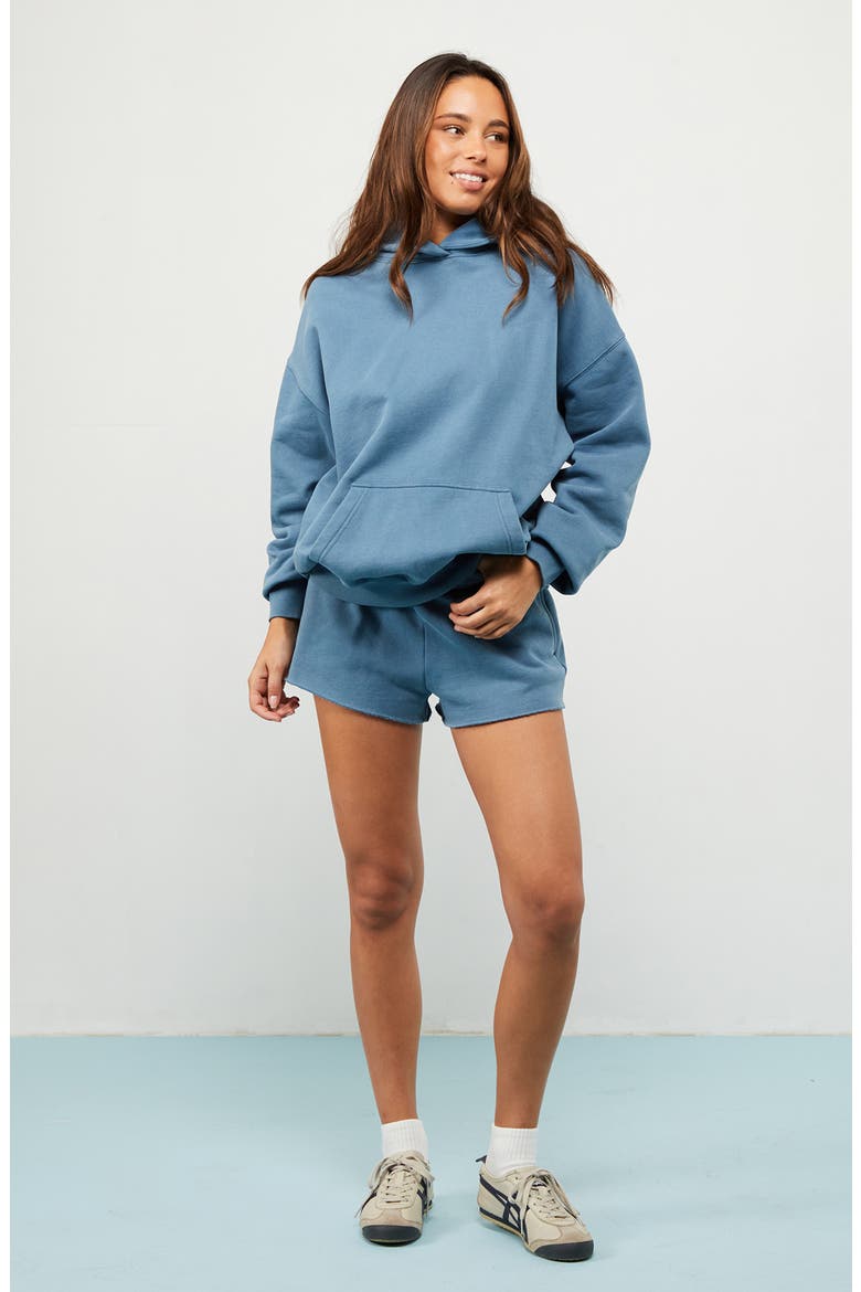 Core Washed Fleece Hoodie, Alternate, color, DARK BLUE