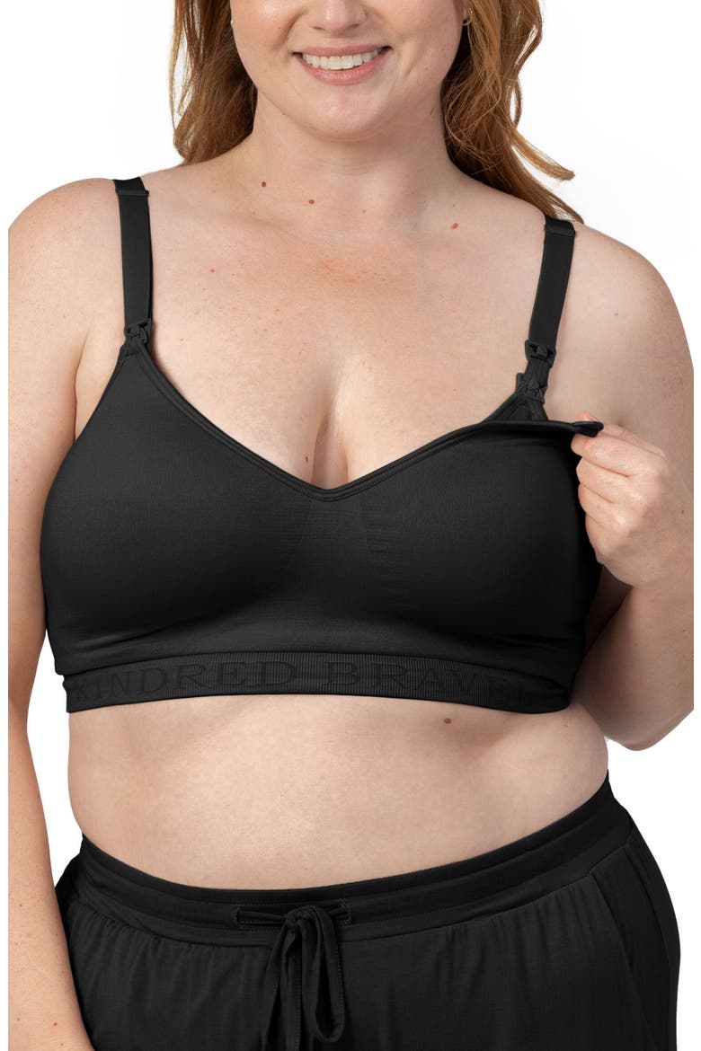 Signature Sublime Contour Pumping Bra, Alternate, color, BLACK