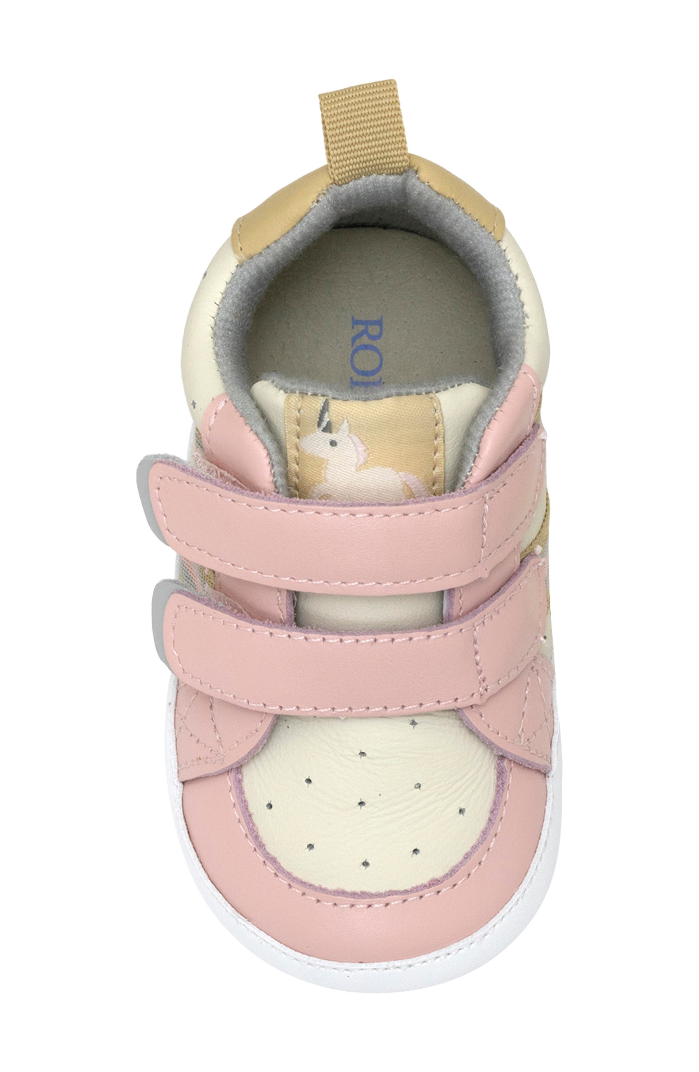 Robeez<sup>®</sup> Kids' First Kicks Valerie Crib Shoe, Alternate, color, Pink