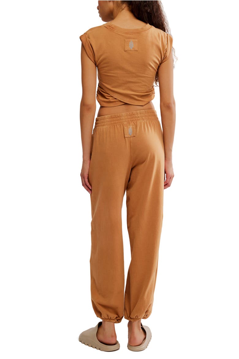 FP Movement Hot Shot Crossover T-Shirt & Joggers Set, Alternate, color, CAMEL