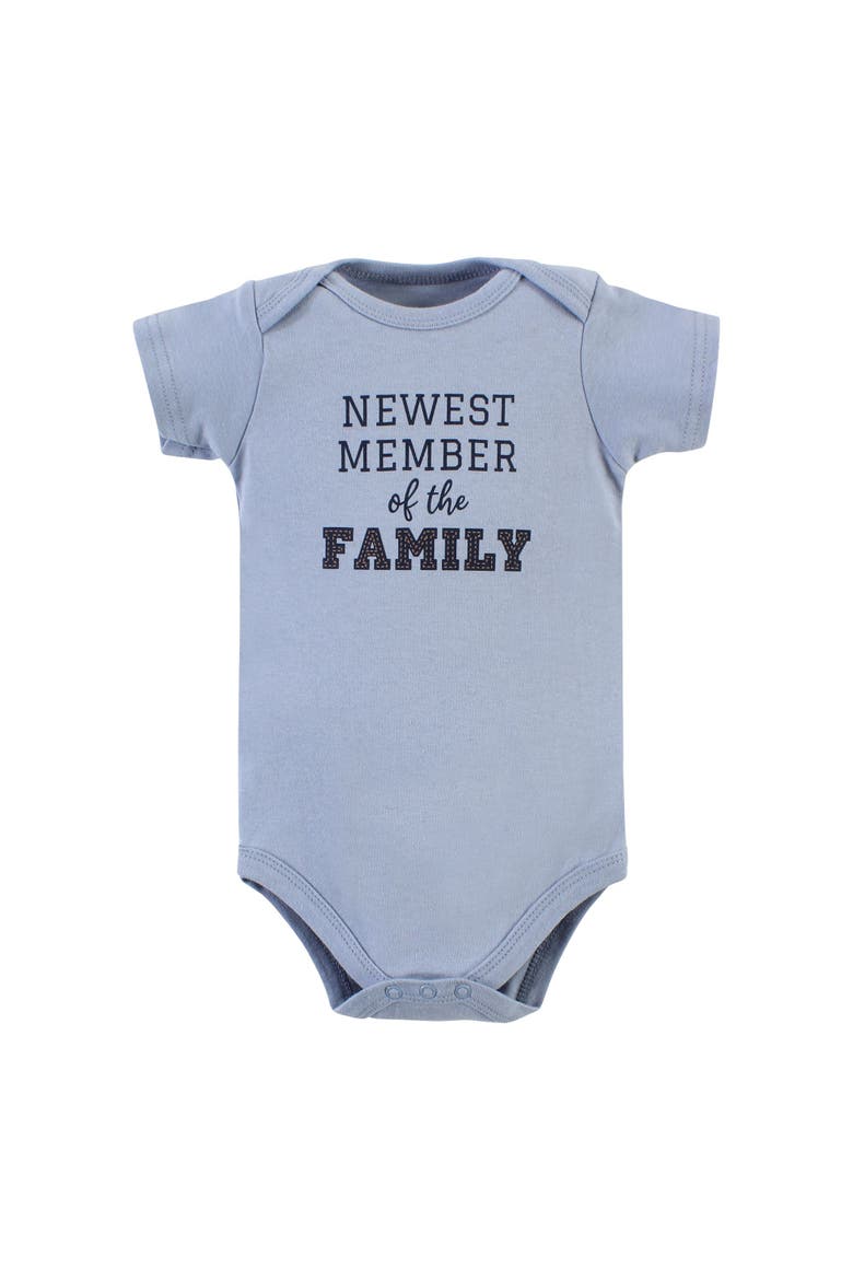 Essential Cotton Bodysuits 5-Piece Set, Alternate, color, Brown Navy Mamas Boy 5-Pack